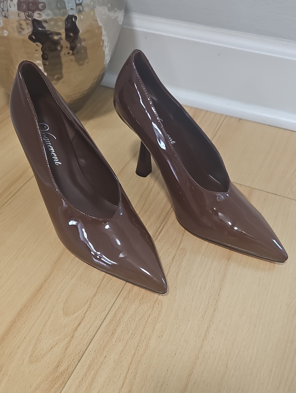 Brown Pointed-Toe Pumps, 9